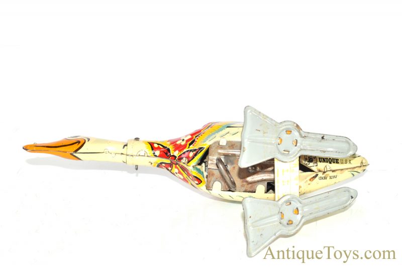 Vintage ca. 1930’s Unique Art “Gertie the Galloping Goose” Windup Tin Lithographed Toy <FONT COLOR="ff000 ">*SOLD*</font> - Image 6