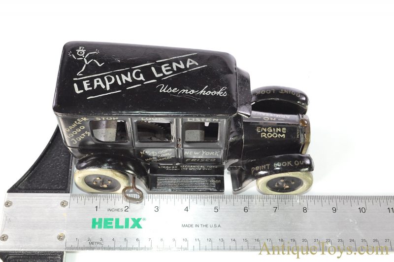 Antique ca. 1920's Strauss Dizzie Lizzie Leaping Lena Flivver Jalopy Tin Lithographed Windup Car <FONT COLOR="ff000 ">*SOLD*</font> - Image 9