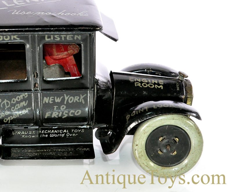Antique ca. 1920's Strauss Dizzie Lizzie Leaping Lena Flivver Jalopy Tin Lithographed Windup Car <FONT COLOR="ff000 ">*SOLD*</font> - Image 7
