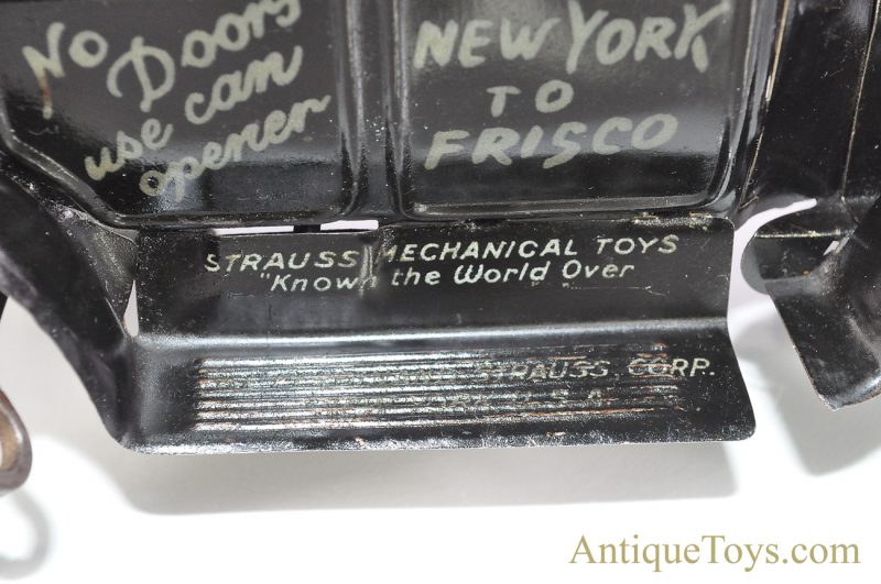 Antique ca. 1920's Strauss Dizzie Lizzie Leaping Lena Flivver Jalopy Tin Lithographed Windup Car <FONT COLOR="ff000 ">*SOLD*</font> - Image 8