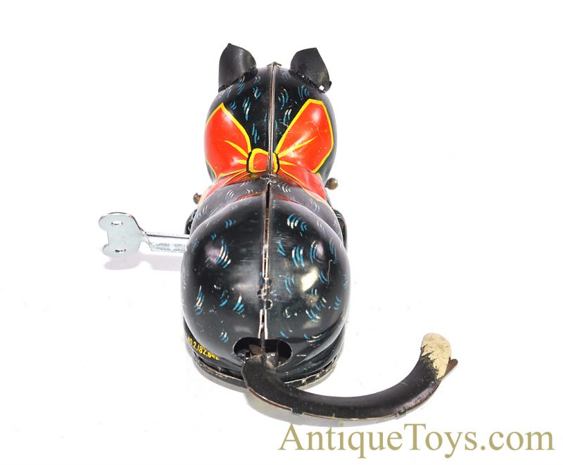Vintage ca. 1950’s Marx Lithographed Tin Windup “Rollover Cat” Toy in Black <FONT COLOR="ff000 ">*SOLD*</font> - Image 5