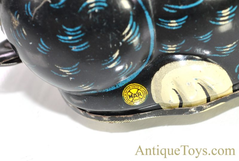 Vintage ca. 1950’s Marx Lithographed Tin Windup “Rollover Cat” Toy in Black <FONT COLOR="ff000 ">*SOLD*</font> - Image 8