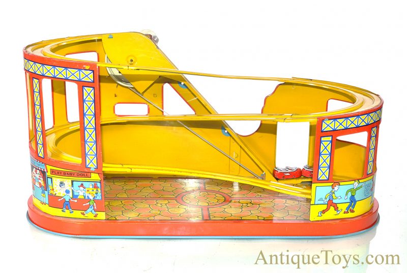 J. Chein & Co. No. 275 Mechanical Tin Lithographed Windup Roller Coaster in Box <FONT COLOR="ff000 ">*SOLD*</font> - Image 3