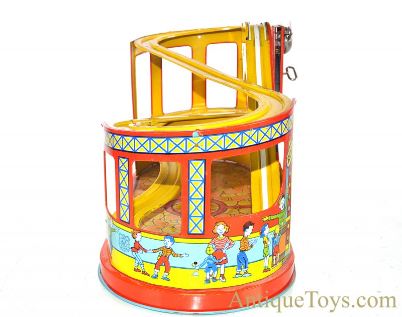 J. Chein & Co. No. 275 Mechanical Tin Lithographed Windup Roller Coaster in Box <FONT COLOR="ff000 ">*SOLD*</font> - Image 5