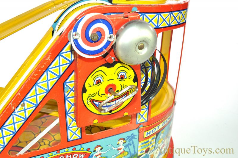 J. Chein & Co. No. 275 Mechanical Tin Lithographed Windup Roller Coaster in Box <FONT COLOR="ff000 ">*SOLD*</font> - Image 7
