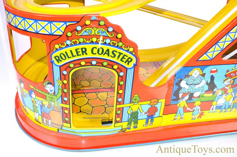 J. Chein & Co. No. 275 Mechanical Tin Lithographed Windup Roller Coaster in Box <FONT COLOR="ff000 ">*SOLD*</font> - Image 8