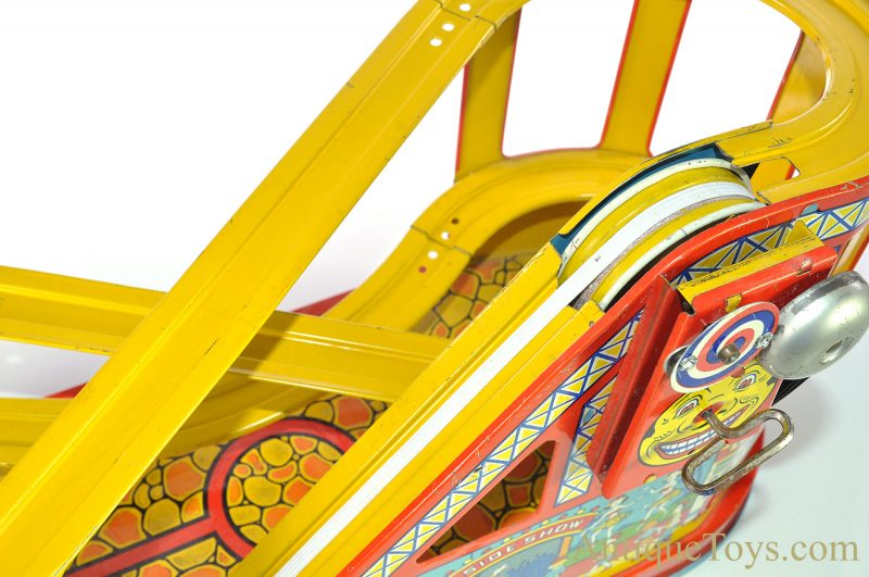 J. Chein & Co. No. 275 Mechanical Tin Lithographed Windup Roller Coaster in Box <FONT COLOR="ff000 ">*SOLD*</font> - Image 9