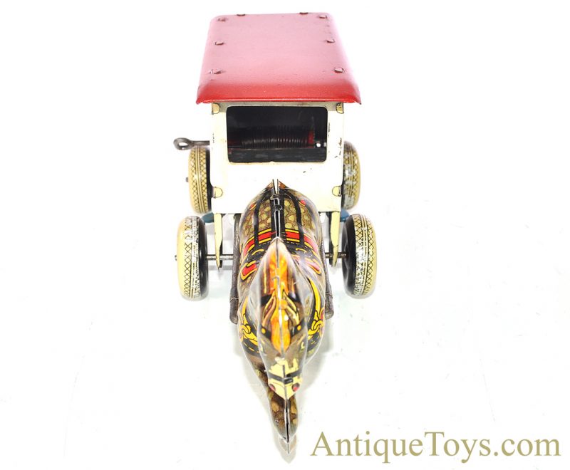 Vintage Marx Tin Lithographed Horse Drawn Milk Wagon <FONT COLOR="ff000 ">*SOLD*</font> - Image 4