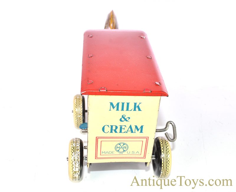 Vintage Marx Tin Lithographed Horse Drawn Milk Wagon <FONT COLOR="ff000 ">*SOLD*</font> - Image 5