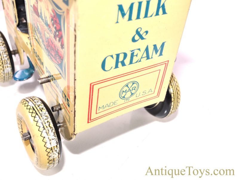 Vintage Marx Tin Lithographed Horse Drawn Milk Wagon <FONT COLOR="ff000 ">*SOLD*</font> - Image 7