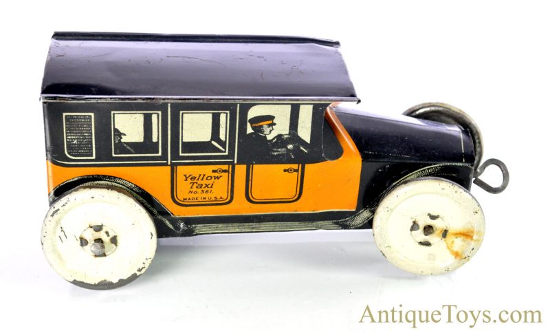 Mohawk Toys Yellow Taxi No. 361 Tin Lithographed Cab <FONT COLOR="ff000 ">*SOLD*</font>