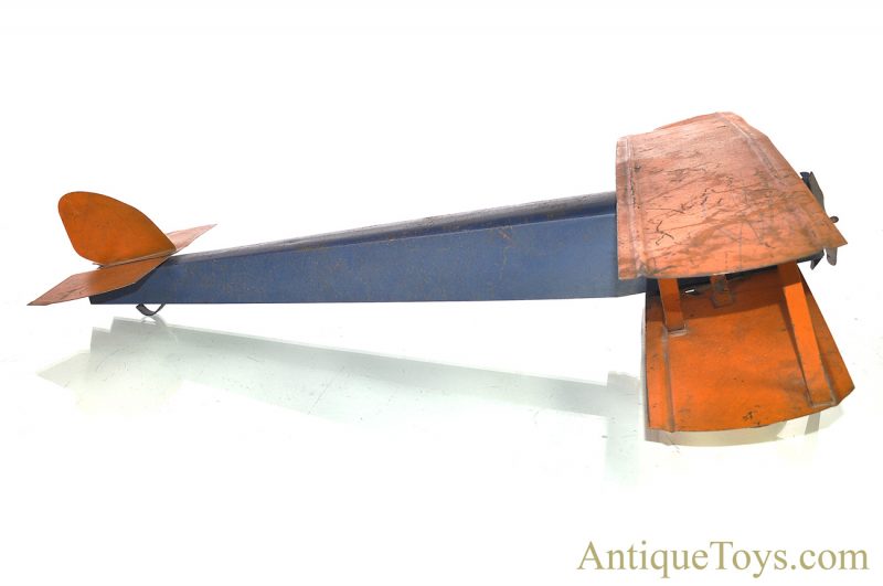Early American ca. 1915 Pressed Steel Biplane Dayton Style Airplane  <FONT COLOR="ff000 ">*SOLD*</font> - Image 2