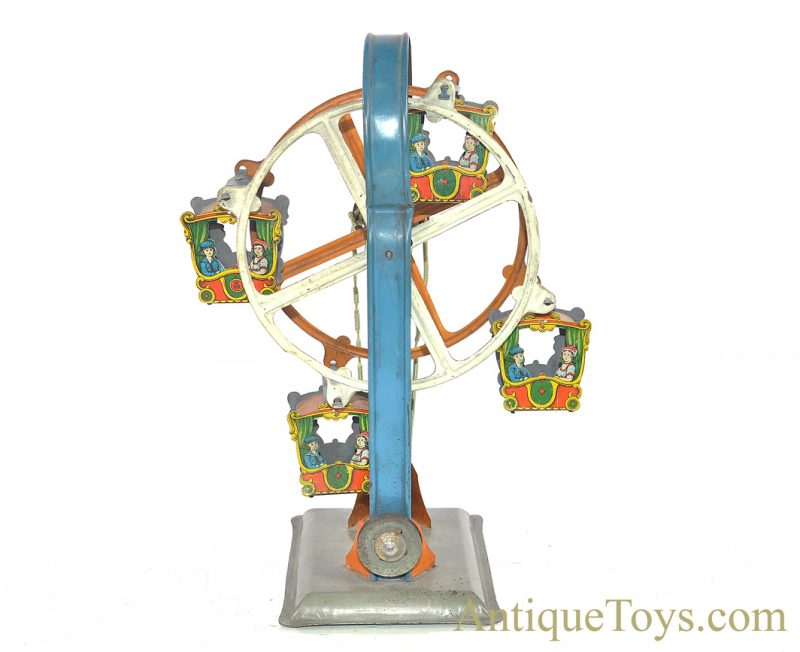 Antique ca. 1925 Wilhelm Krauss (W.K) Tin Lithographed Ferris Wheel German Steam Toy Accessory Hirschberg Collection <FONT COLOR="ff000 ">*SOLD*</font>