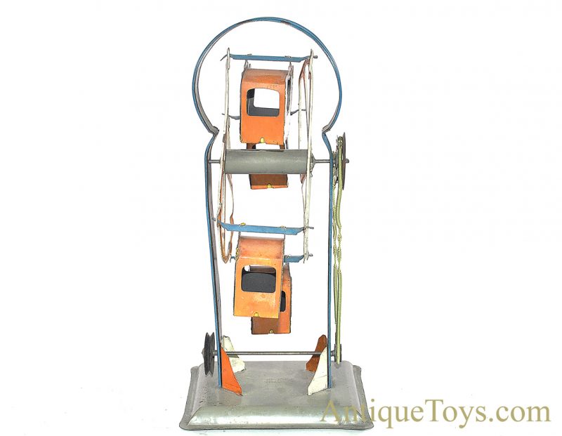 Antique ca. 1925 Wilhelm Krauss (W.K) Tin Lithographed Ferris Wheel German Steam Toy Accessory Hirschberg Collection <FONT COLOR="ff000 ">*SOLD*</font> - Image 3