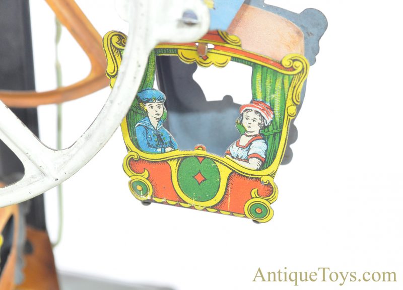 Antique ca. 1925 Wilhelm Krauss (W.K) Tin Lithographed Ferris Wheel German Steam Toy Accessory Hirschberg Collection <FONT COLOR="ff000 ">*SOLD*</font> - Image 7