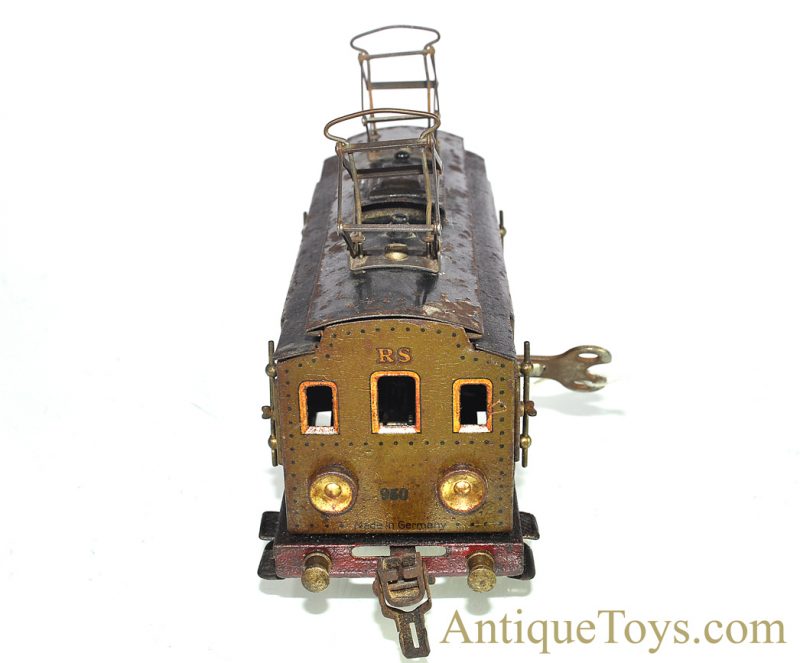 Marklin/Gebrüder Marklin Tin Lithographed Windup “Electric” RS 950 Passenger Train Car O Gauge <FONT COLOR="ff000 ">*SOLD*</font> - Image 4