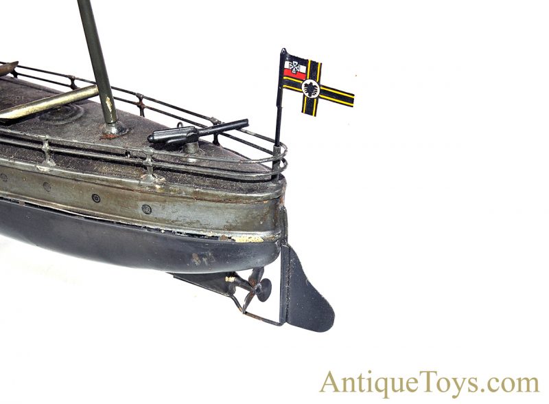 Gebrüder Bing Tin Lithographed Windup Torpedo Boat #155/231 from the Richard T. Claus Collection <FONT COLOR="ff000 ">*SOLD*</font> - Image 6