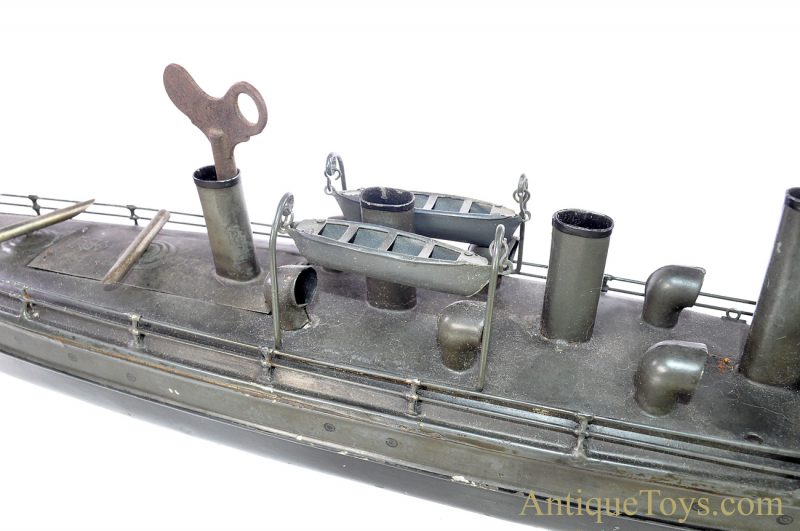 Gebrüder Bing Tin Lithographed Windup Torpedo Boat #155/231 from the Richard T. Claus Collection <FONT COLOR="ff000 ">*SOLD*</font> - Image 9