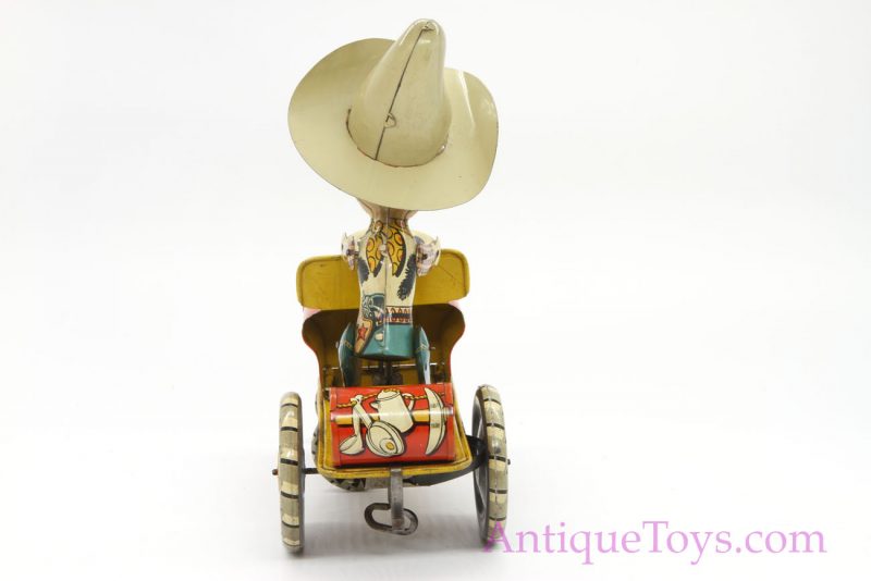 Unique Art Mfg. Co. Tin Lithographed Windup "Rodeo Joe" <FONT COLOR="ff000 ">*SOLD*</font> - Image 4