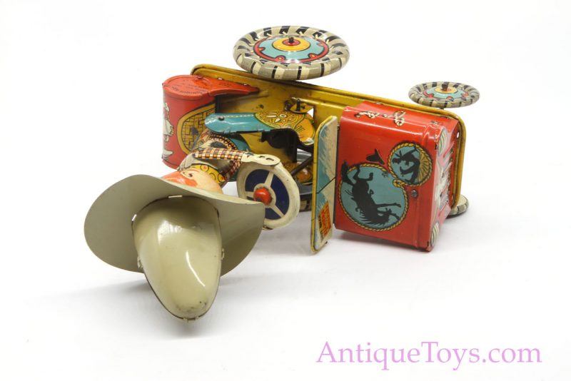 Unique Art Mfg. Co. Tin Lithographed Windup "Rodeo Joe" <FONT COLOR="ff000 ">*SOLD*</font> - Image 5