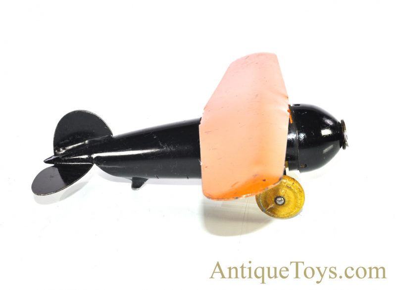 Wyandotte Toys All Metal Products Company Pressed Steel Airplane Orange/Black  <FONT COLOR="ff000 ">*SOLD*</font> - Image 4