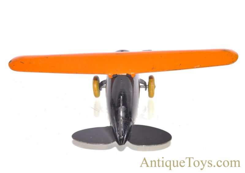 Wyandotte Toys All Metal Products Company Pressed Steel Airplane Orange/Black  <FONT COLOR="ff000 ">*SOLD*</font> - Image 6