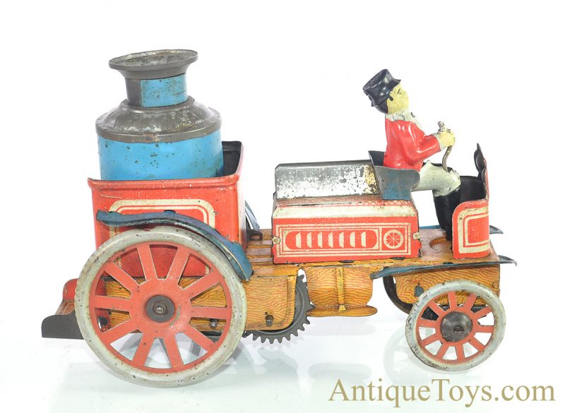 Reil & Co. Rare Tin Lithographed Windup Mechanical Fire Pumper Truck #217 for Sale <FONT COLOR="ff000 ">*SOLD*</font>