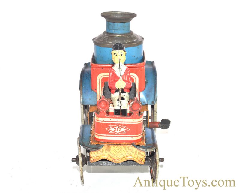 Reil & Co. Rare Tin Lithographed Windup Mechanical Fire Pumper Truck #217 for Sale <FONT COLOR="ff000 ">*SOLD*</font> - Image 5