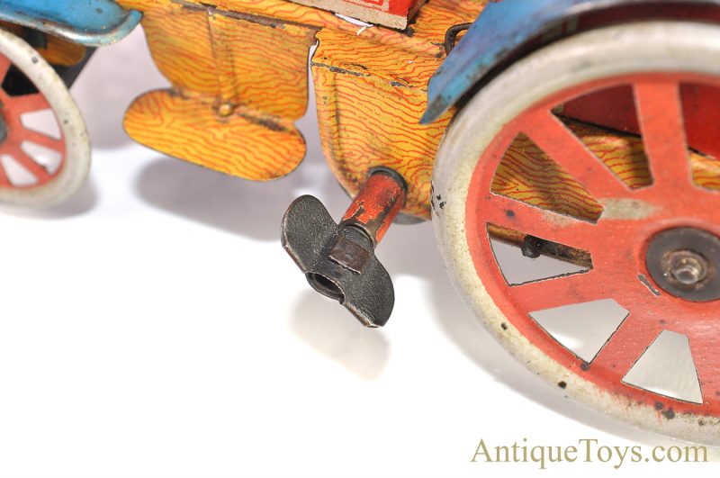 Reil & Co. Rare Tin Lithographed Windup Mechanical Fire Pumper Truck #217 for Sale <FONT COLOR="ff000 ">*SOLD*</font> - Image 7