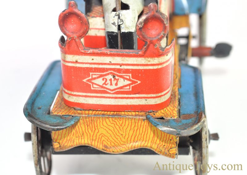 Reil & Co. Rare Tin Lithographed Windup Mechanical Fire Pumper Truck #217 for Sale <FONT COLOR="ff000 ">*SOLD*</font> - Image 9