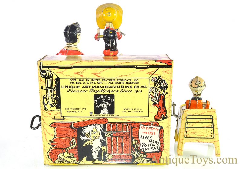 Unique Art ca. 1940’s “Li’l Abner and his Dogpatch Band” Tin Lithographed Windup Toy for Sale - Image 4