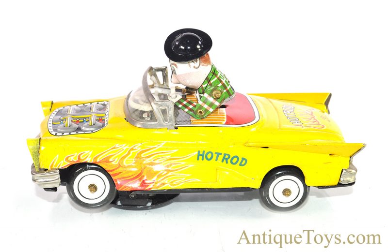 Yoshiya (KO) Tin Lithographed Windup Hot Rod Japanese Toy Car *SOLD