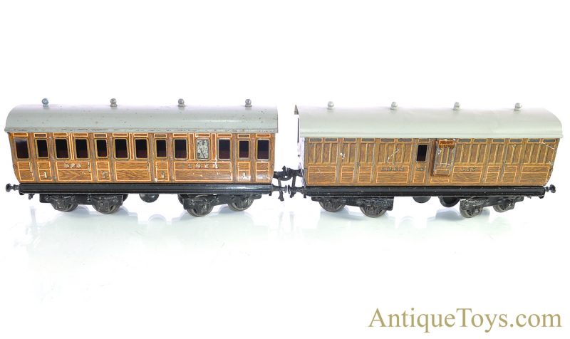 Gebrüder Bing Bassett-Lowke Tin Lithographed Windup Apollo #504 Locomotive with LNER #504 Tender & #525 & 325 Train Cars <FONT COLOR="ff000 ">*SOLD*</font> - Image 10