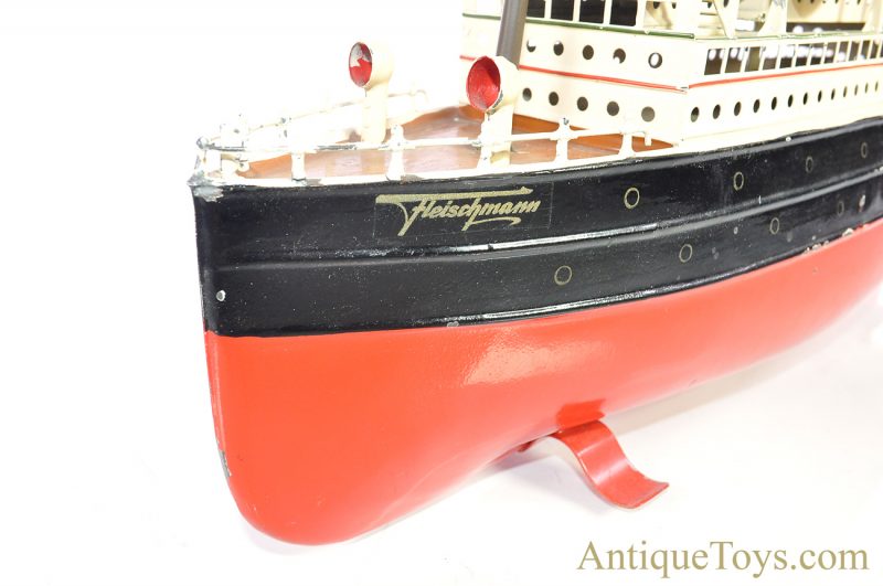 Fleischmann #995 Tin Hand Painted German Tin Windup Ocean Liner 19" Ship <FONT COLOR="ff000 ">*SOLD*</font> - Image 8