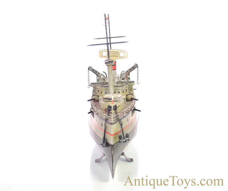 Fleischmann-Carette Hand Painted Tin Windup Battleship German Boat <FONT COLOR="ff000 ">*SOLD*</font> - Image 8