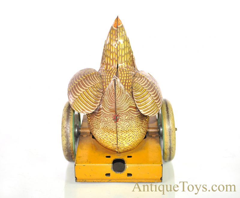 Clucking Tin Lithographed Push/Pull Chicken British Toy <FONT COLOR="ff000 ">*SOLD*</font> - Image 4