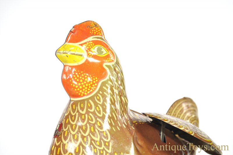 Clucking Tin Lithographed Push/Pull Chicken British Toy <FONT COLOR="ff000 ">*SOLD*</font> - Image 7