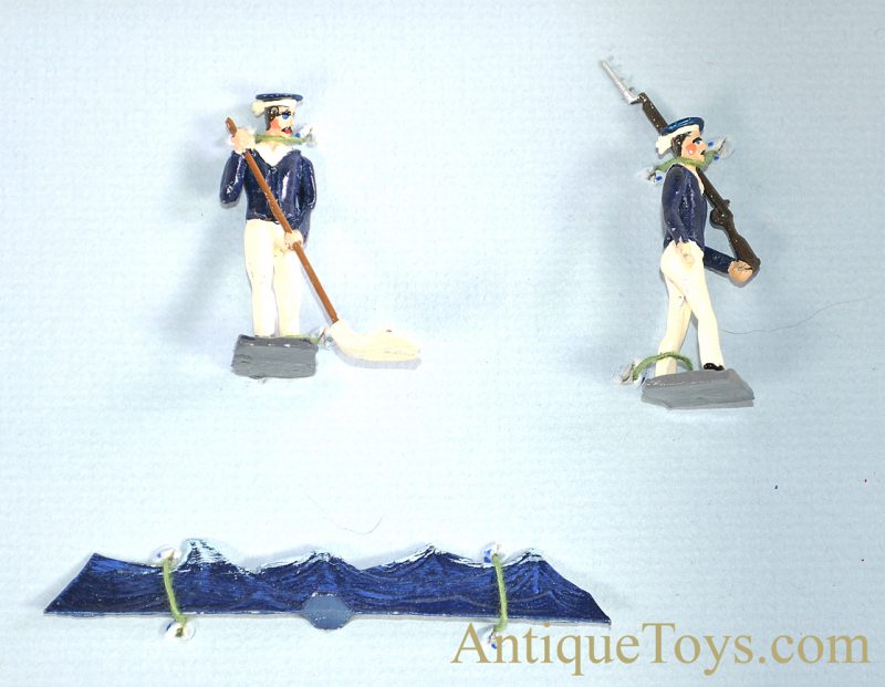 Hornung Art by Bob Hornung Hand Painted Pewter Miniature Set of Sailors & Scenic Accessories in Collectors Box <FONT COLOR="ff000 ">*SOLD*</font> - Image 6