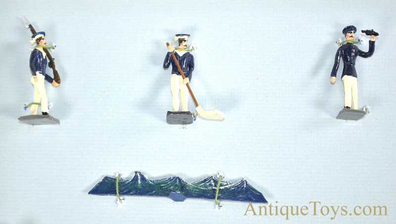 Hornung Art by Bob Hornung Hand Painted Pewter Miniature Set of Sailors & Scenic Accessories in Collectors Box <FONT COLOR="ff000 ">*SOLD*</font> - Image 7