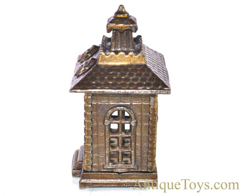 Grey Iron Casting Co. ca. 1897 Large Print “Deposit” Cast Iron Still Penny Bank <FONT COLOR="ff000 ">*SOLD*</font> - Image 4