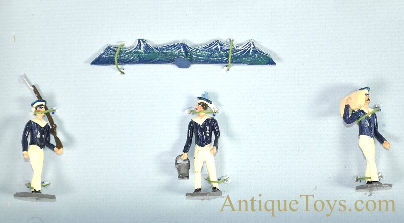 Hornung Art by Bob Hornung Hand Painted Pewter Miniature Set of Sailors & Scenic Accessories in Collectors Box <FONT COLOR="ff000 ">*SOLD*</font> - Image 8