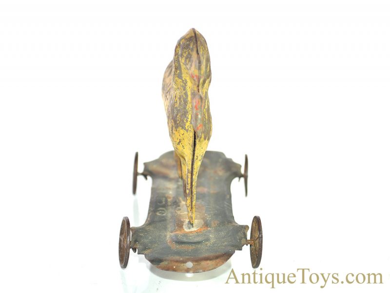 Althof Bergmann ca. 1800’s Tin Toy Dog with Pail on Platform Pull Toy <FONT COLOR="ff000 ">*SOLD*</font> - Image 4