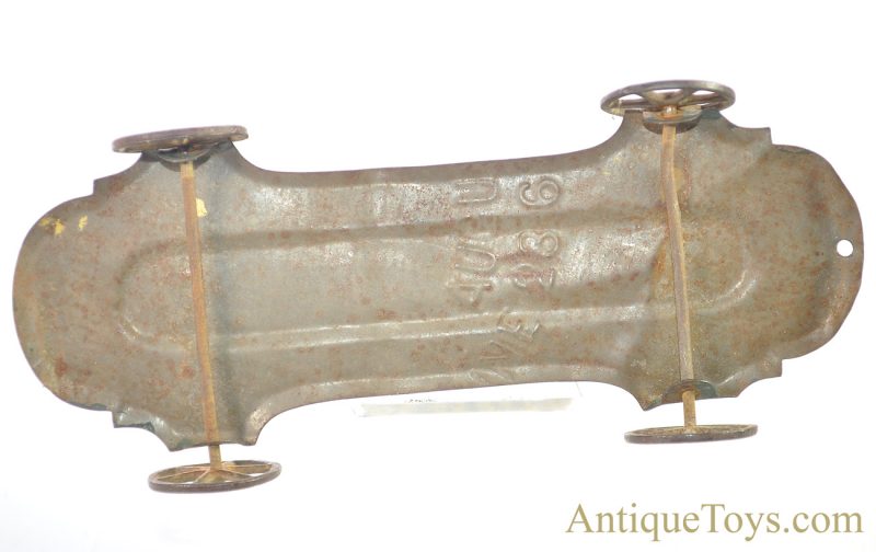 Althof Bergmann ca. 1800’s Tin Toy Dog with Pail on Platform Pull Toy <FONT COLOR="ff000 ">*SOLD*</font> - Image 6