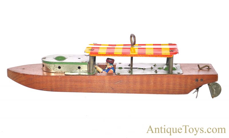 Liberty Playthings Windup Tin Lithograph and Wooden Fantail Launch Boat <FONT COLOR="ff000 ">*SOLD*</font> - Image 2