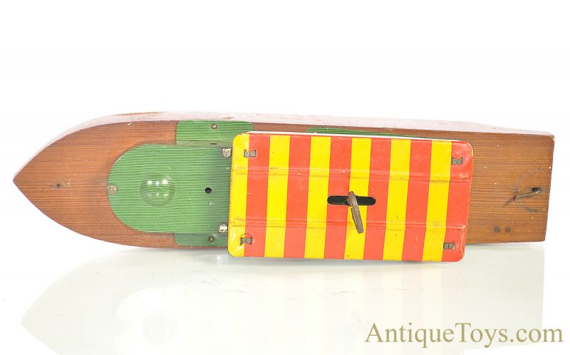 Liberty Playthings Windup Tin Lithograph and Wooden Fantail Launch Boat <FONT COLOR="ff000 ">*SOLD*</font> - Image 3