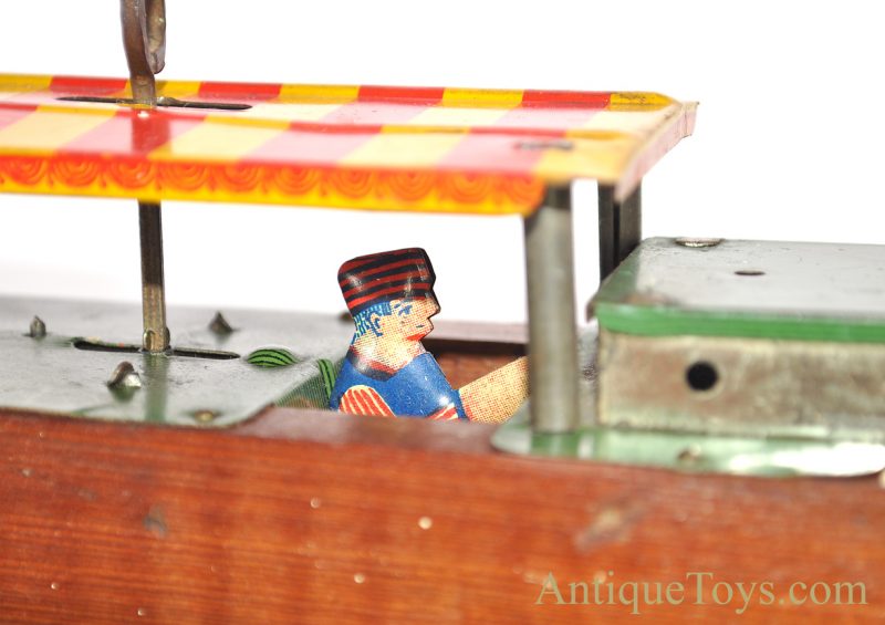 Liberty Playthings Windup Tin Lithograph and Wooden Fantail Launch Boat <FONT COLOR="ff000 ">*SOLD*</font> - Image 8