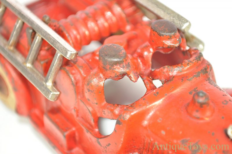 Hubley ca. 1930’s Red Cast Iron Fire Engine Ladder Truck <FONT COLOR="ff000 ">*SOLD*</font> - Image 8
