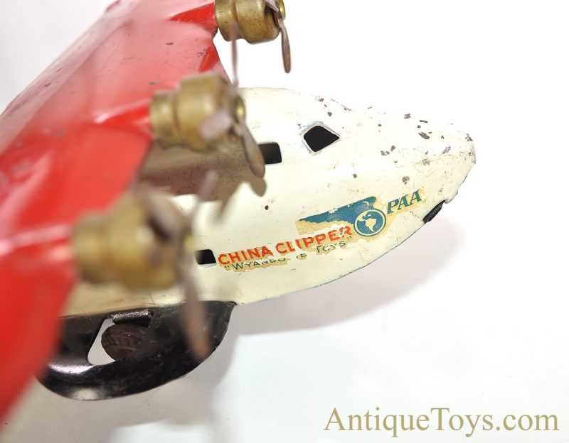 Wyandotte Toys/All Metal Products Co. Ca. 1930’s Pressed Steel “China Clipper” PAA Pan Am Airlines 4-Prop Airplane <FONT COLOR="ff000 ">*SOLD*</font> - Image 12