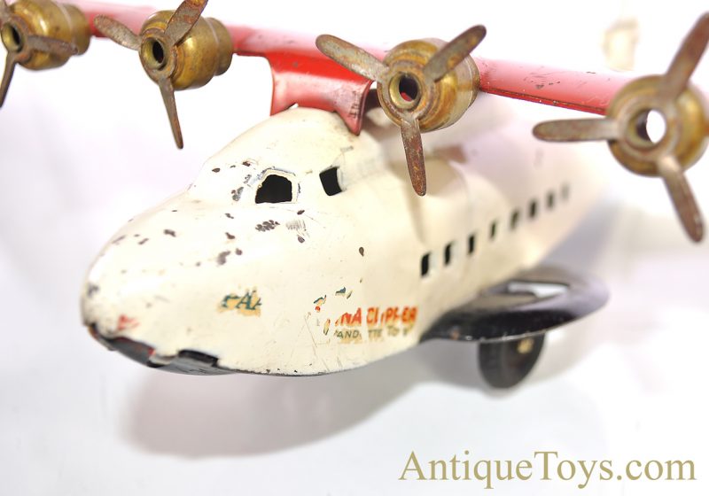 Wyandotte Toys/All Metal Products Co. Ca. 1930’s Pressed Steel “China Clipper” PAA Pan Am Airlines 4-Prop Airplane <FONT COLOR="ff000 ">*SOLD*</font> - Image 13