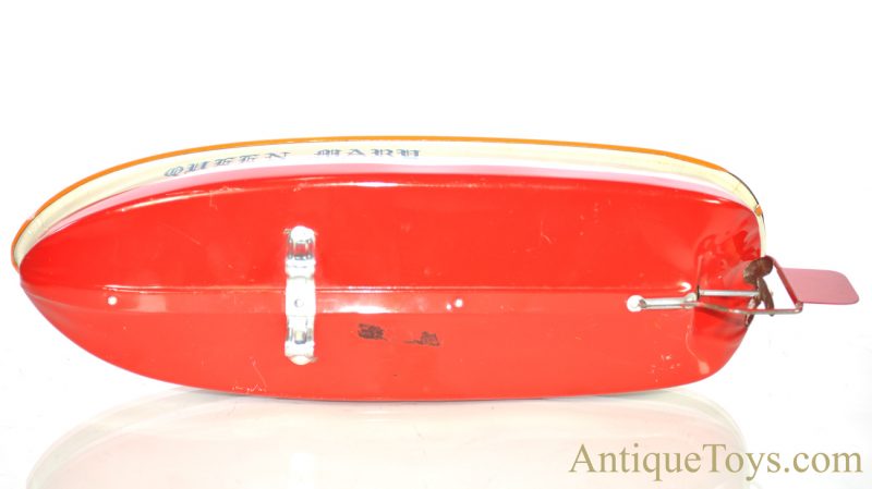 Marusan SAN Battery Operated Japanese Tin Lithographed “River Boat” Queen Mary Ship with Box <FONT COLOR="ff000 ">*SOLD*</font> - Image 7